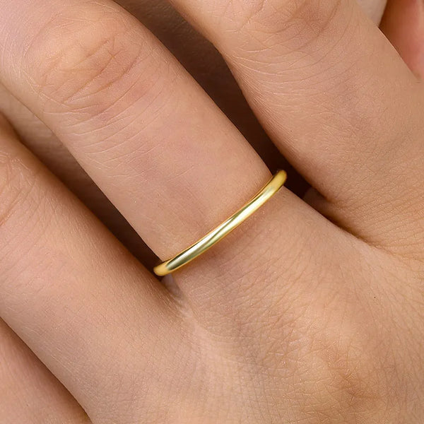 Classic Wedding Band for Women in Sterling Silver