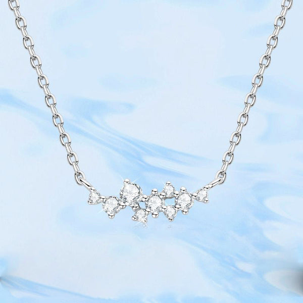 Lovely Gypsophila Moissanite Pendant Necklace in Sterling Silver