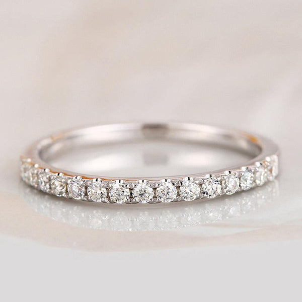 【#32】Simple Half-Circle Set Women's Wedding Band